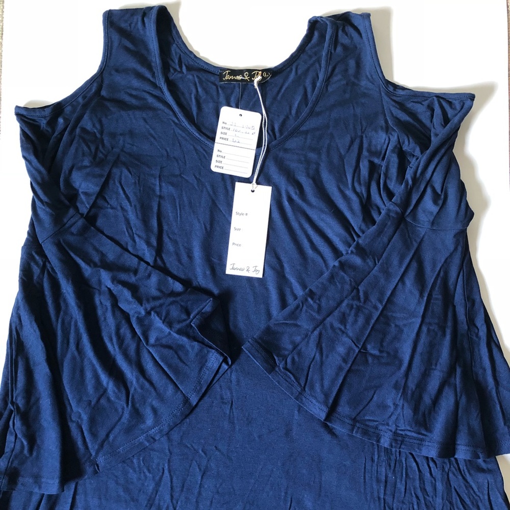 James and Joy cold shoulder shirt